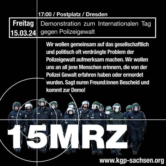 Vanstaltungsbild: Demo zum Internationalen Tag gegen Polizeigewalt