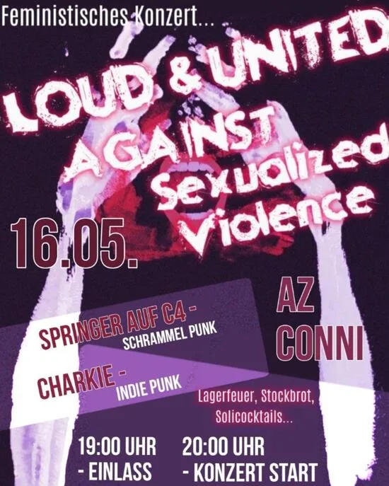 Loud and United against sexualized Violence - feministsiches Konzert + Get together