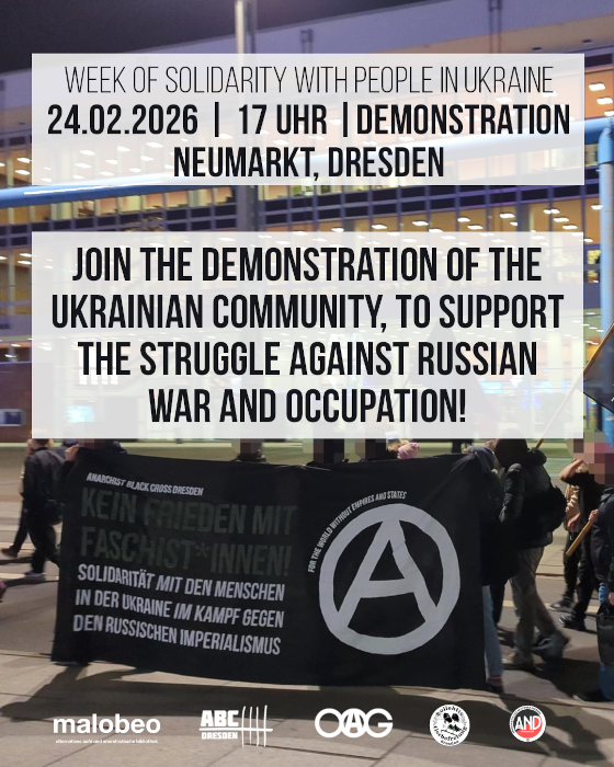 Vanstaltungsbild: Demonstration zum Jahrestag des russischen Angriffskrieg in der Ukraine