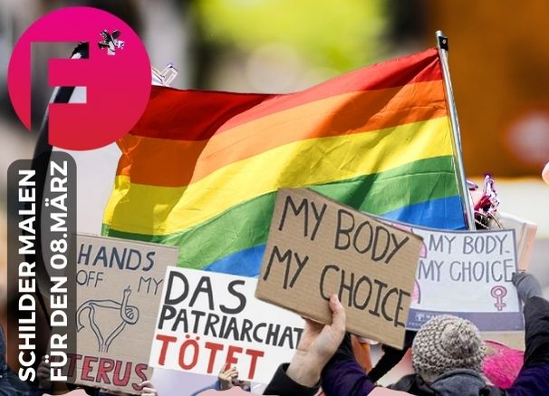 Vanstaltungsbild: Schilder malen für den 8.März