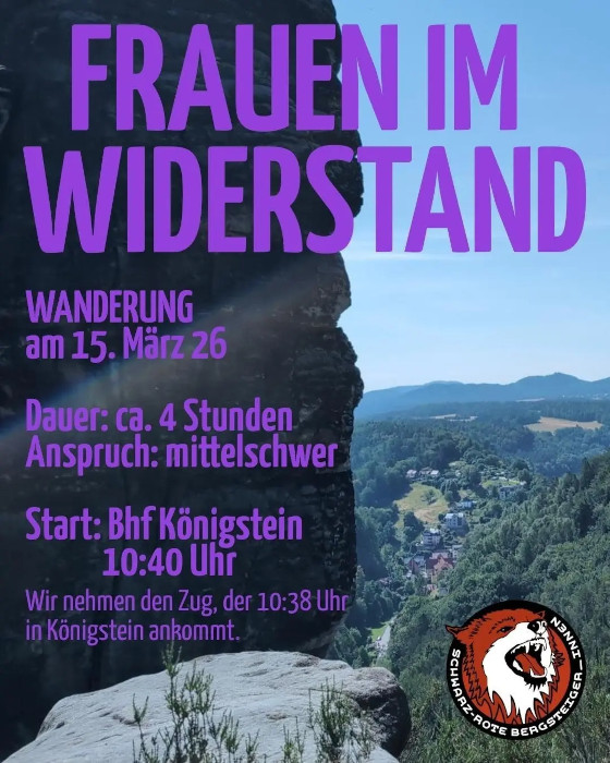 Vanstaltungsbild: 15.3.: Wanderung zu Frauen im Widerstand